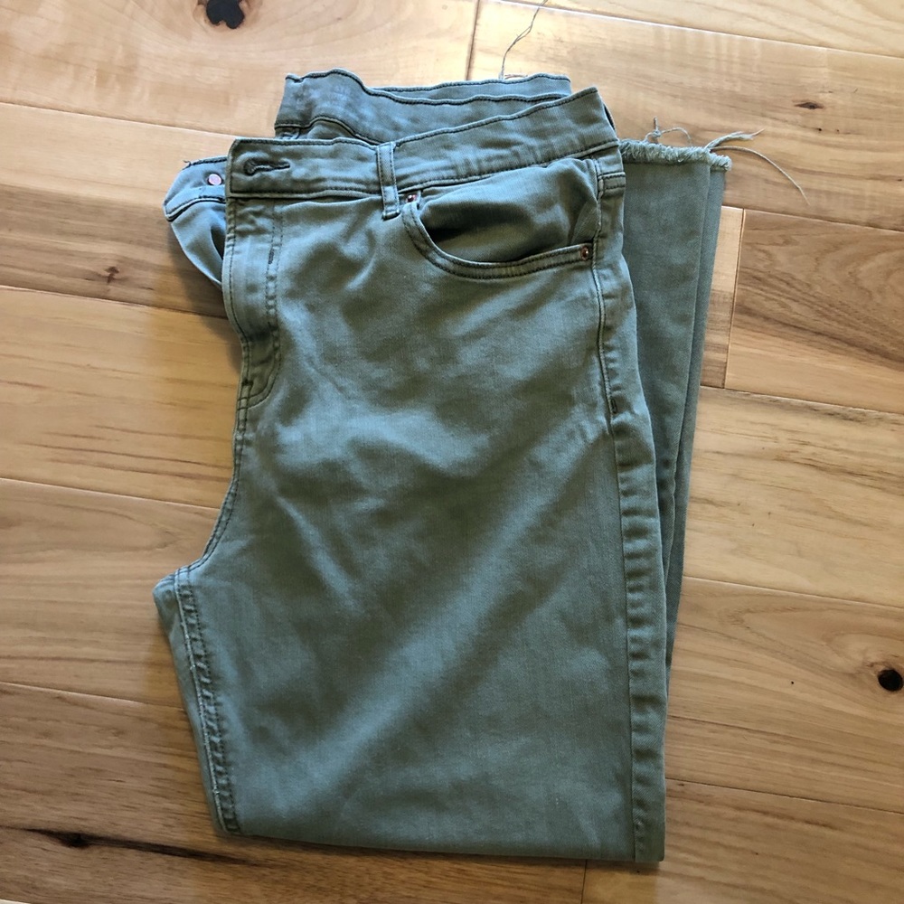 Raw hem perfect straight jean